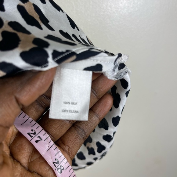 WHBM Silk Leopard Print Cowlneck Blouse XS - Picture 5 of 5